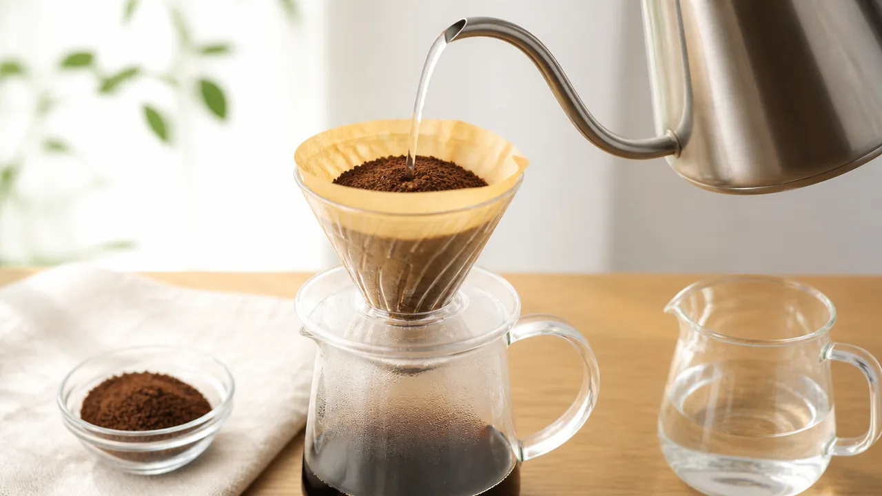 コーヒー粉とお湯の割合は？1杯分の目安と好みに合わせる淹れ方