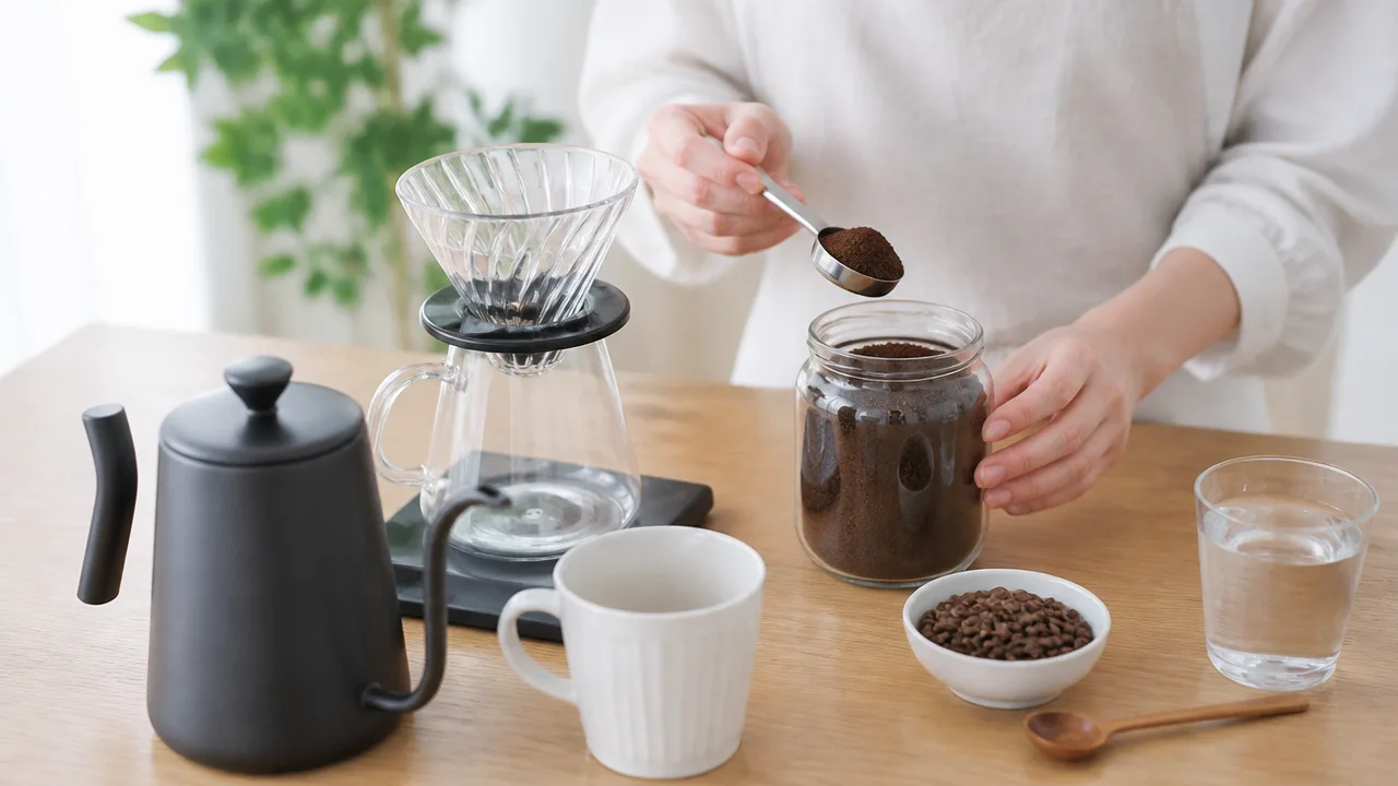 コーヒー粉とお湯の割合は?1杯分の目安と好みに合わせる淹れ方
