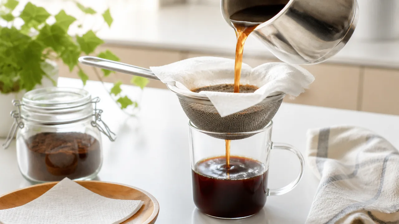コーヒーはドリッパーなしでも淹れられる?身近な道具で簡単代用